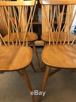 Ercol 1960 Table And 4 Chiltern Candlestick Chairs