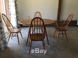 Ercol Drop-Leaf Table and 4 chairs