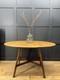Ercol Elm Drop Leaf Dining Table / Vintage Retro Extending Round Kitchen Table