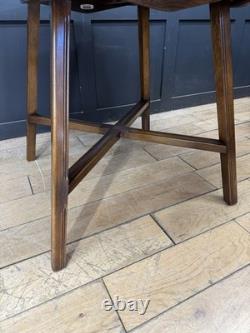 Ercol Elm Drop Leaf Dining Table / Vintage Retro Extending Round Kitchen Table