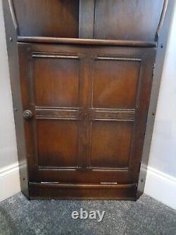 Ercol Vintage Dark Elm Corner Cabinet Display Unit Excellent condition for age