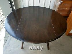 Ercol Vintage Retro Drop Leaf Space Saving Extending Dining Kitchen Table