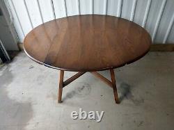 Ercol Vintage Retro Drop Leaf Space Saving Extending Dining Kitchen Table #2