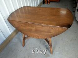 Ercol Vintage Retro Drop Leaf Space Saving Extending Dining Kitchen Table #2