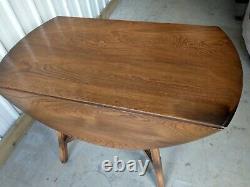 Ercol Vintage Retro Drop Leaf Space Saving Extending Dining Kitchen Table #2