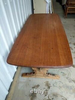 Ercol Vintage Retro Extra Large Wooden Refectory Dining Kitchen Table