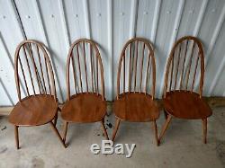 Ercol Vintage Retro Stunning Quaker Windsor 365 Dining Kitchen Chairs X 4