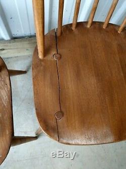 Ercol Vintage Retro Stunning Quaker Windsor 365 Dining Kitchen Chairs X 4