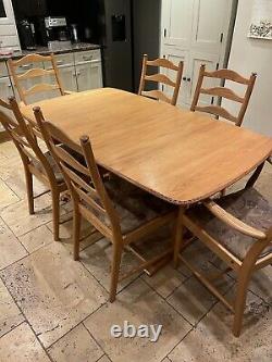 Ercol dinning table and six chairs