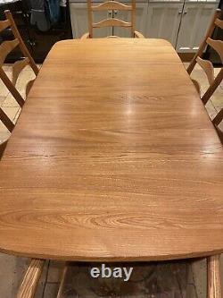 Ercol dinning table and six chairs