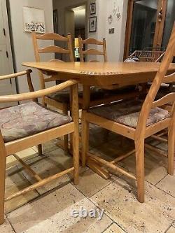 Ercol dinning table and six chairs