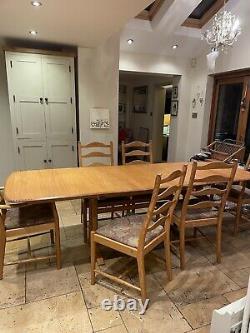 Ercol dinning table and six chairs