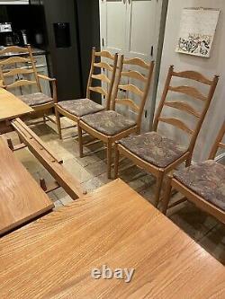 Ercol dinning table and six chairs