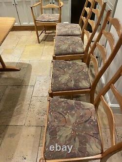 Ercol dinning table and six chairs