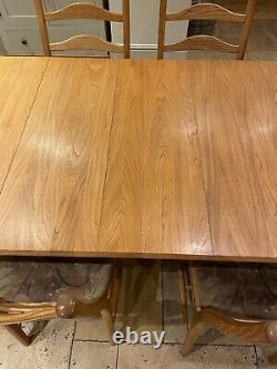 Ercol dinning table and six chairs