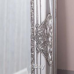 Extra Large Silver Mirror Full Length Wall Ornate Bedroom Hallway 200 x 100 cm