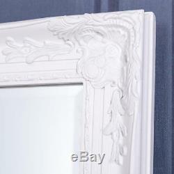 Extra Large White Ornate Mirror Wall Floor French Vintage Chic 200 x 100 cm