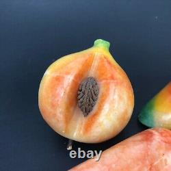 FAB Vintage Polished Stone Marble Fruit Basket Kitsch Retro Kitchen Mid Century