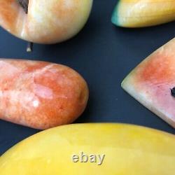 FAB Vintage Polished Stone Marble Fruit Basket Kitsch Retro Kitchen Mid Century