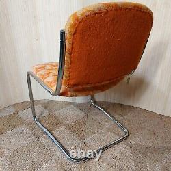 Fab Vintage Retro 1970s Chrome Cesca Style Cantilever Dining Chair Orange