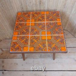 Fab Vintage Retro Mid Century Modern H R Johnson Handmade Small Tiled Table