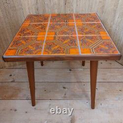 Fab Vintage Retro Mid Century Modern H R Johnson Handmade Small Tiled Table