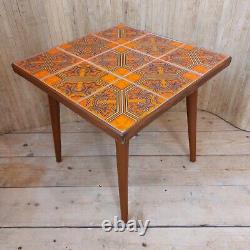 Fab Vintage Retro Mid Century Modern H R Johnson Handmade Small Tiled Table