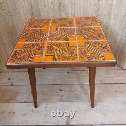Fab Vintage Retro Mid Century Modern H R Johnson Handmade Small Tiled Table