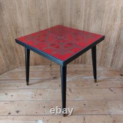 Fab Vintage Retro Mid Century Modern Handmade Small Tiled Table Reclaimed Legs
