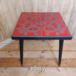 Fab Vintage Retro Mid Century Modern Handmade Small Tiled Table Reclaimed Legs