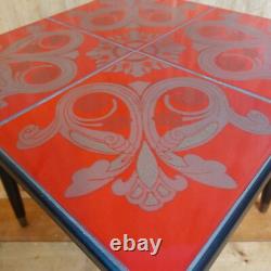 Fab Vintage Retro Mid Century Modern Handmade Small Tiled Table Reclaimed Legs