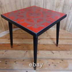 Fab Vintage Retro Mid Century Modern Handmade Small Tiled Table Reclaimed Legs