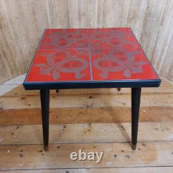 Fab Vintage Retro Mid Century Modern Handmade Small Tiled Table Reclaimed Legs