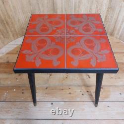Fab Vintage Retro Mid Century Modern Handmade Small Tiled Table Reclaimed Legs
