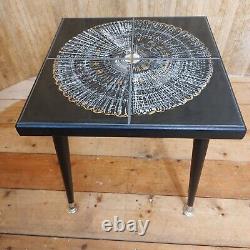 Fab Vintage Retro Mid Century Modern Handmade Small Tiled Table Reclaimed Legs