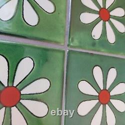 Fab Vintage Retro Mid Century Modern Mexican Talavera Handmade Small Tiled Table