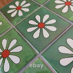 Fab Vintage Retro Mid Century Modern Mexican Talavera Handmade Small Tiled Table