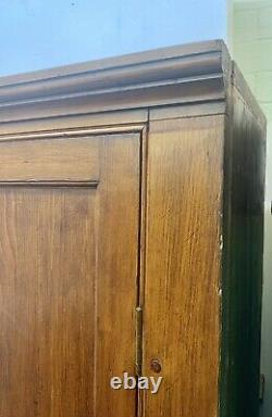Fabulous Vintage Pine Narrow Tall Kitchen Housekeepers School Cupboard