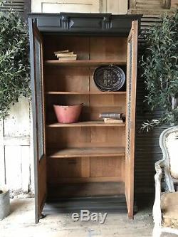 Fabulous vintage original hand painted Cupboard / Linen Press / Cabinet