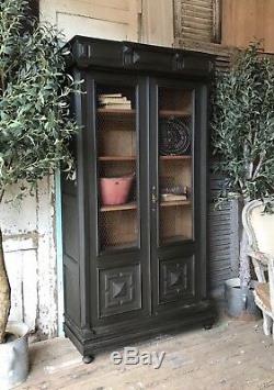 Fabulous vintage original hand painted Cupboard / Linen Press / Cabinet