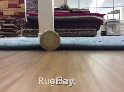 Faded Vintage Traditional Persian DISTRESSED Style TEAL BLUE GREY Natural Rug