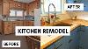 Farmhouse Kitchen Remodel Time Lapse 1950s Original Kitchen Before And After