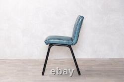 Faux Leather Dining Chair Blue Retro Style Chair Kitchen Chair