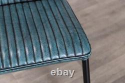 Faux Leather Dining Chair Blue Retro Style Chair Kitchen Chair