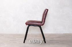 Faux Leather Dining Chair Red Retro Style Chair Kitchen Chair