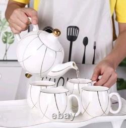 Fine Ceramic tea set Luxury 7 Piece