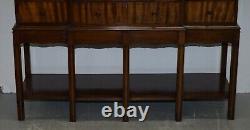 Fine Vintage Waring & Gillows Ltd Fully Stamped Flamed Mahogany Drinks Cabinet