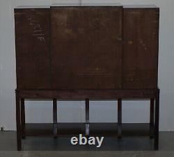 Fine Vintage Waring & Gillows Ltd Fully Stamped Flamed Mahogany Drinks Cabinet