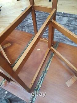 Folding table Vintage old dining Formica Wood Retro Gate leg Drop Leaf KItchen