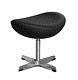 Footstool Suitable For Arne Jacobsen Egg Chair Retro. Real Leather Black Or Creme